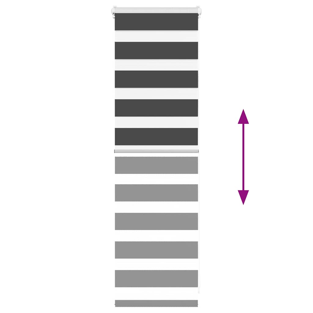 Zebra Blind Black 45x100 cm Fabric Width 40.9 cm Polyester