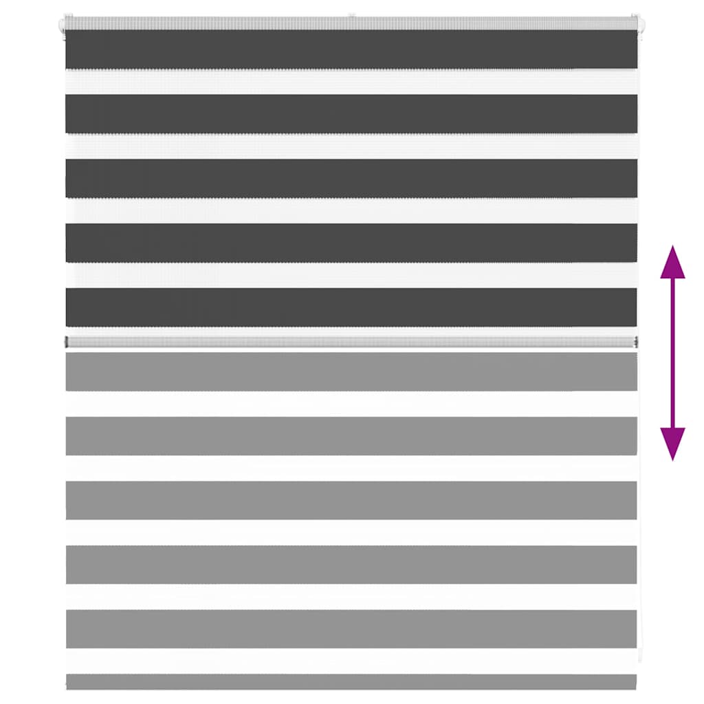 Zebra Blind Black 130x100 cm Fabric Width 125.9 cm Polyester