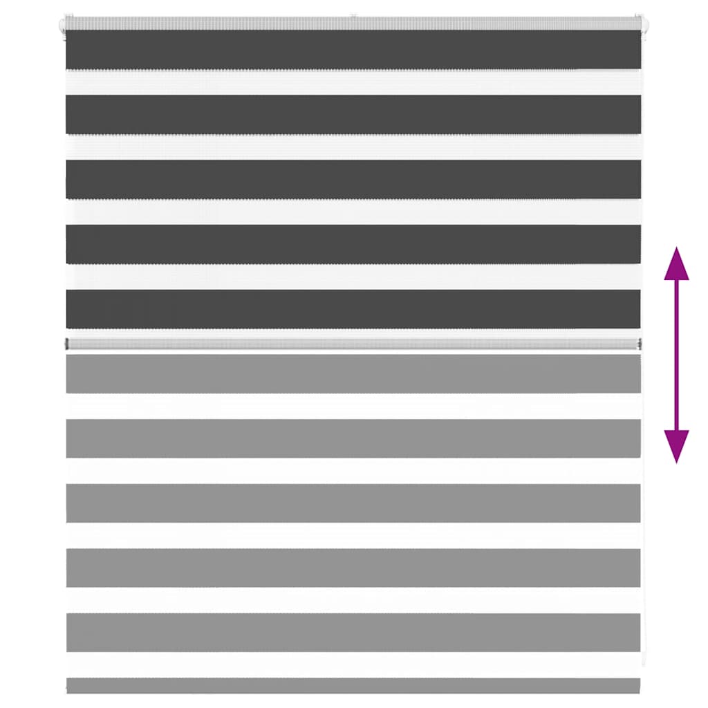 Zebra Blind Black 135x100 cm Fabric Width 130.9 cm Polyester