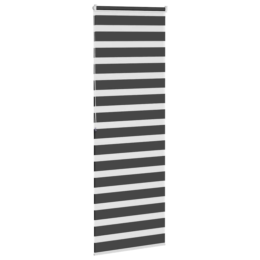 Zebra Blind Black 75x200 cm Fabric Width 70.9 cm Polyester