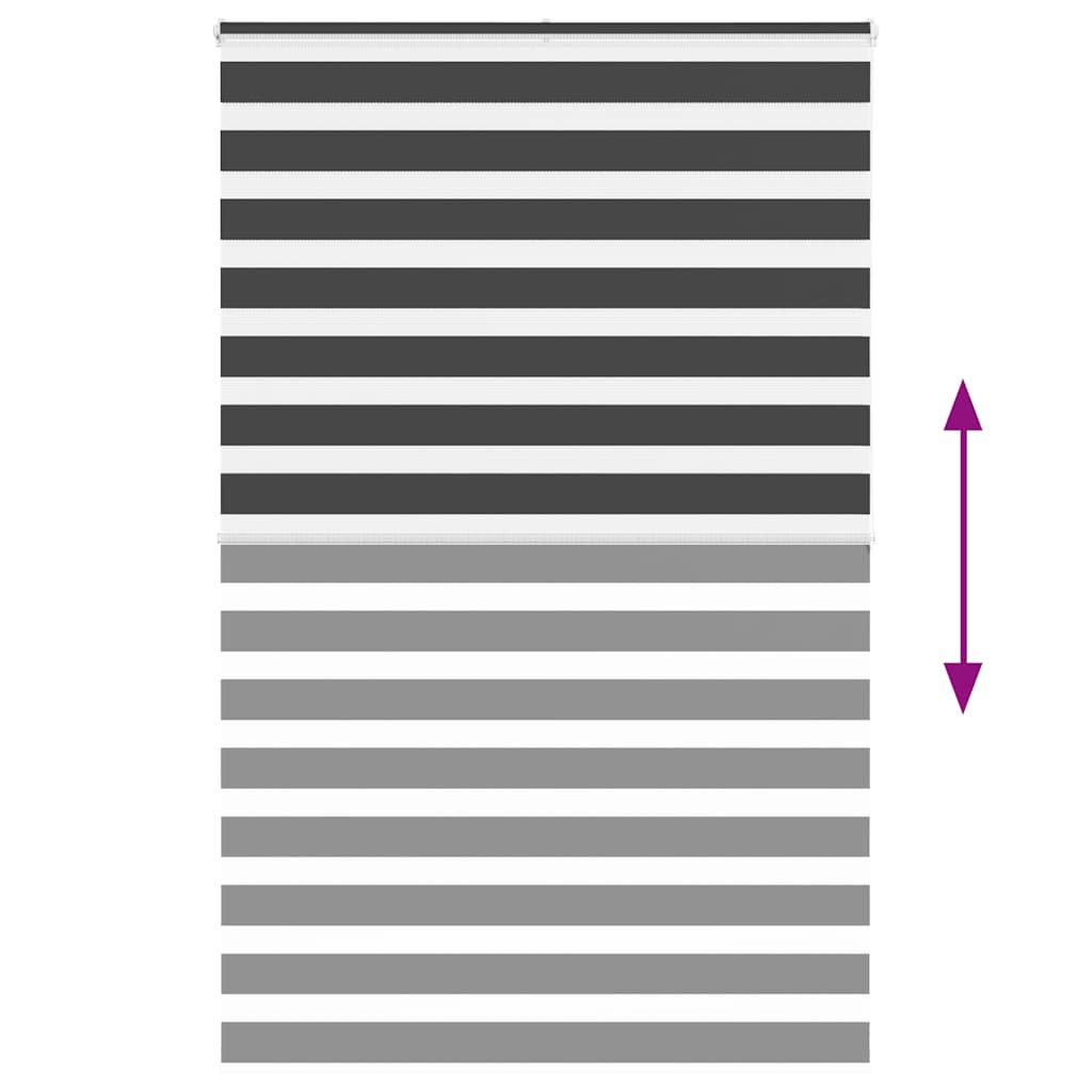 Zebra Blind Black 150x200 cm Fabric Width 145.9 cm Polyester