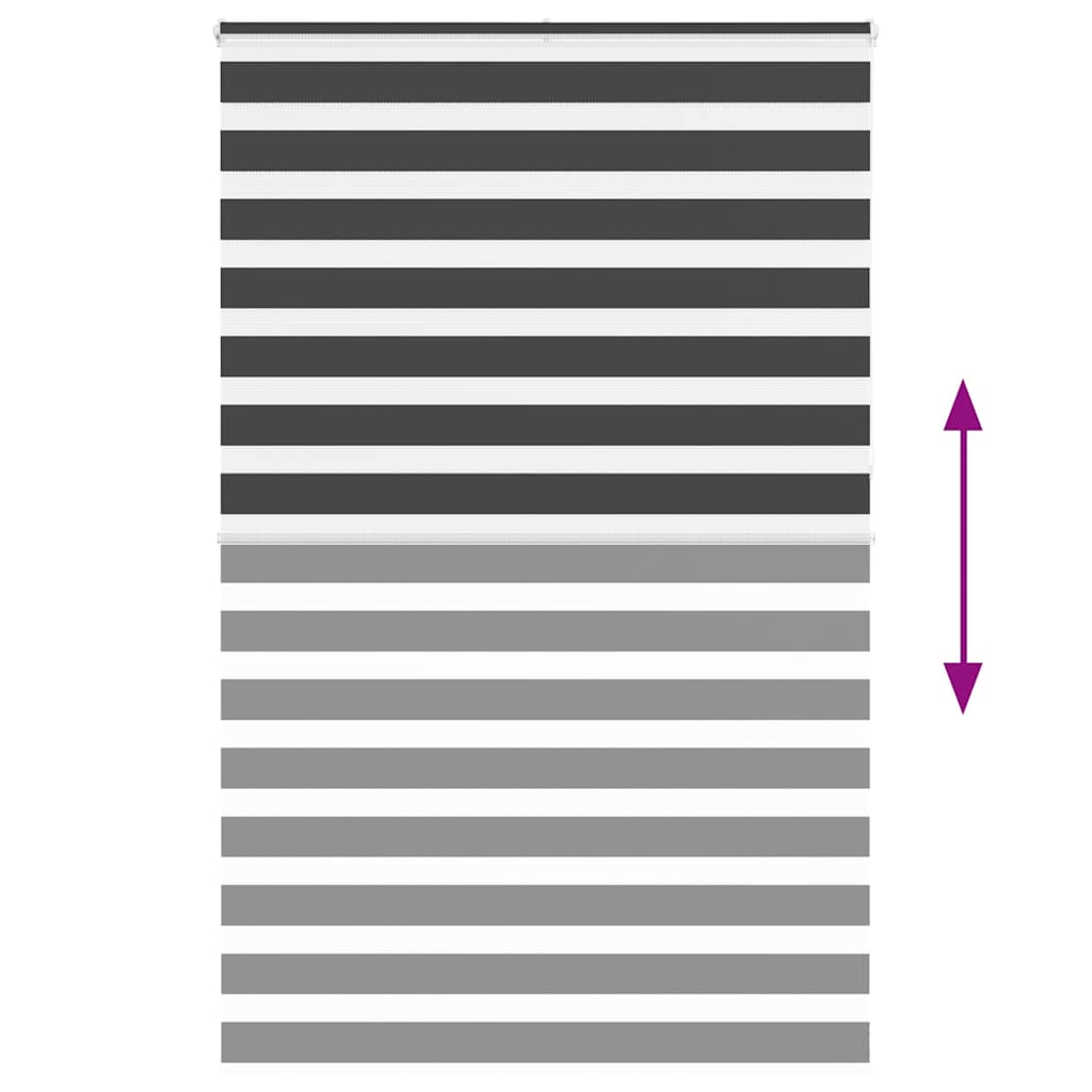 Zebra Blind Black 140x230 cm Fabric Width 135.9 cm Polyester