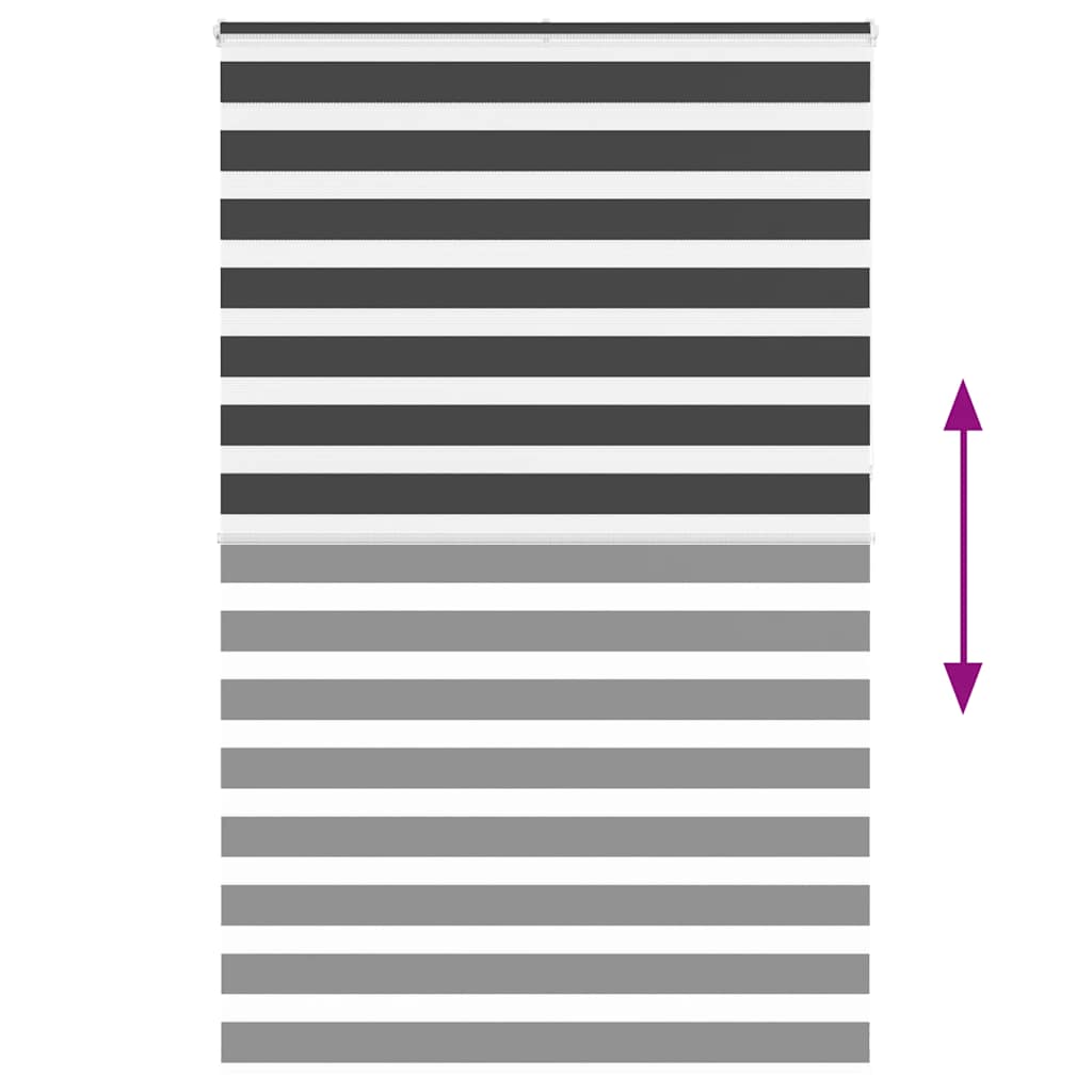 Zebra Blind Black 145x230 cm Fabric Width 140.9 cm Polyester