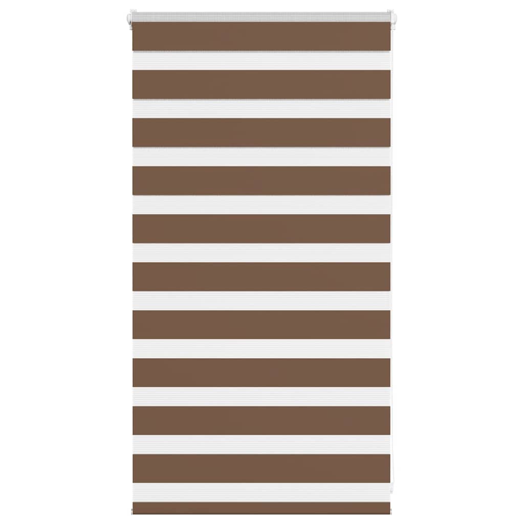 Zebra Blind Brown 85x100 cm Fabric Width 80.9 cm Polyester