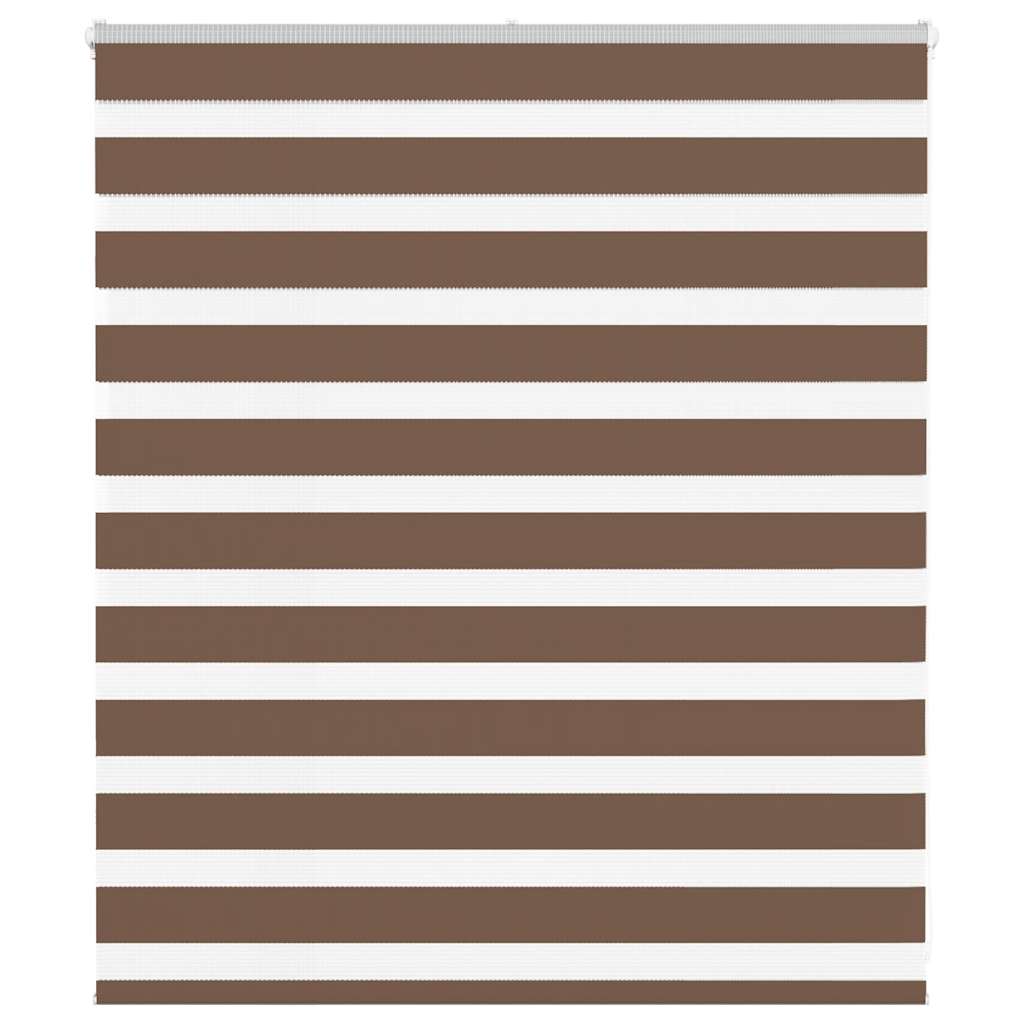 Zebra Blind Brown 130x100 cm Fabric Width 125.9 cm Polyester