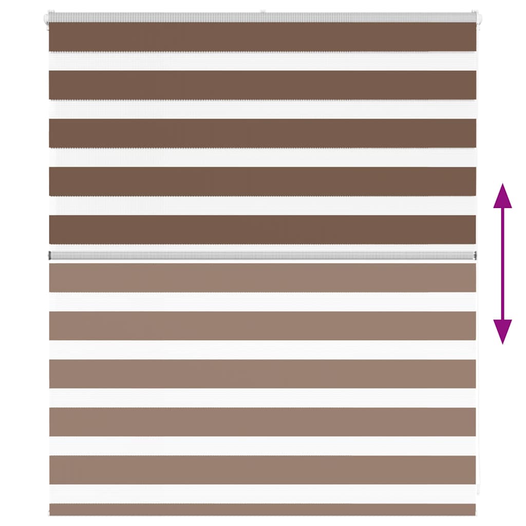 Zebra Blind Brown 135x100 cm Fabric Width 130.9 cm Polyester