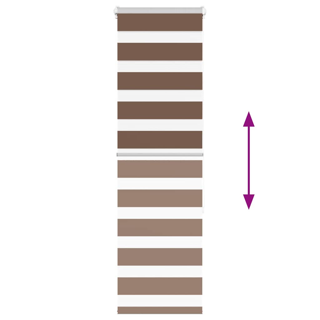 Zebra Blind Brown 50x150 cm Fabric Width 45.9 cm Polyester