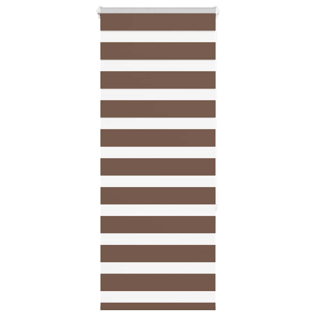 Zebra Blind Brown 55x150 cm Fabric Width 50.9 cm Polyester