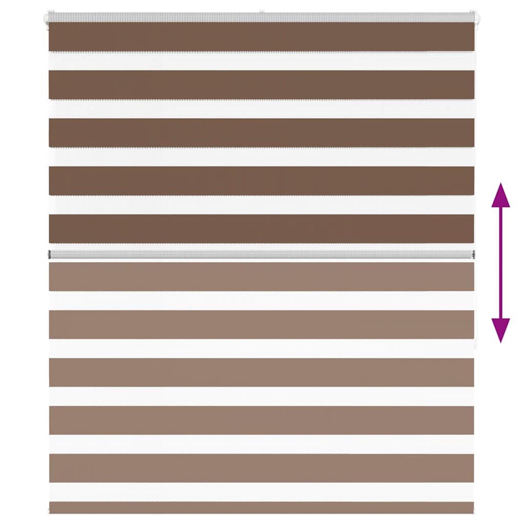 Zebra Blind Brown 120x150 cm Fabric Width 115.9 cm Polyester