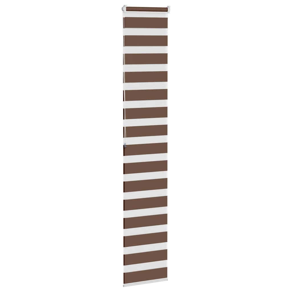 Zebra Blind Brown 40x200 cm Fabric Width 35.9 cm Polyester