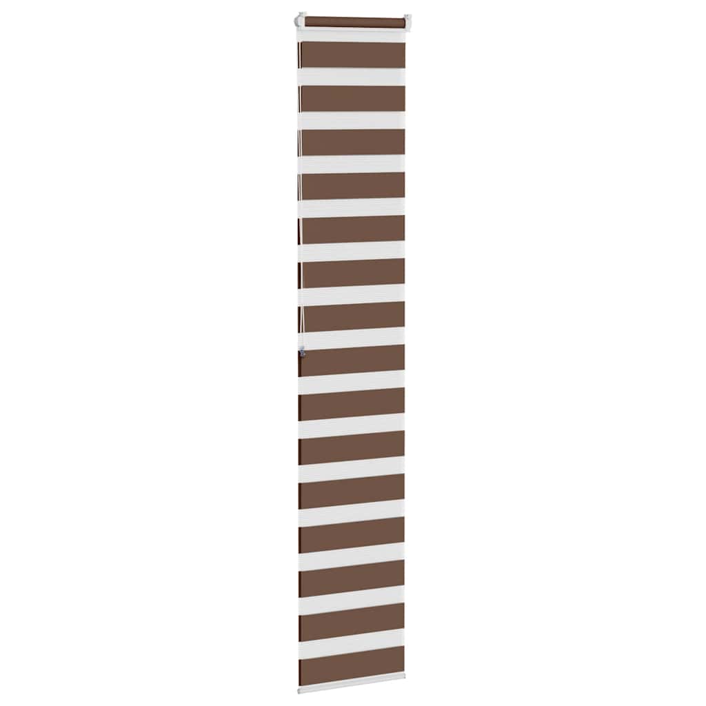 Zebra Blind Brown 45x200 cm Fabric Width 40.9 cm Polyester