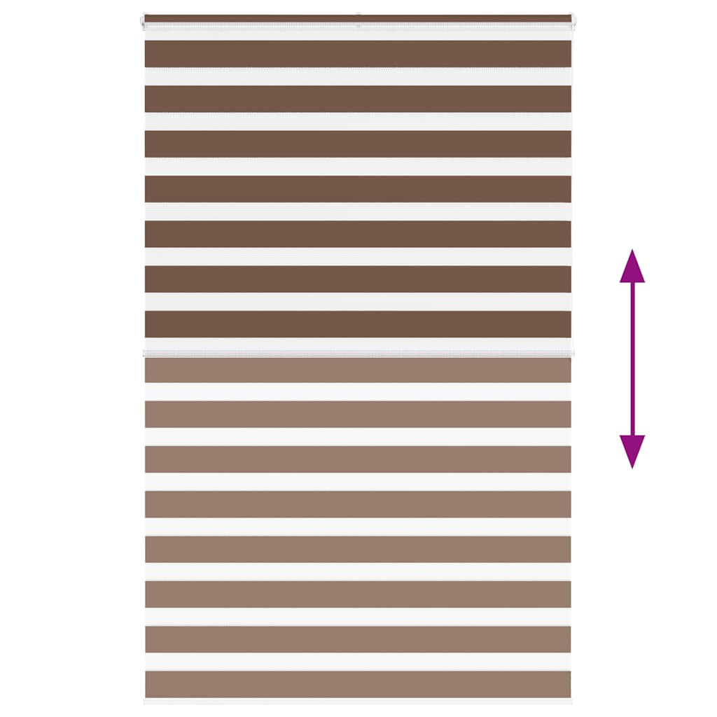 Zebra Blind Brown 150x200 cm Fabric Width 145.9 cm Polyester