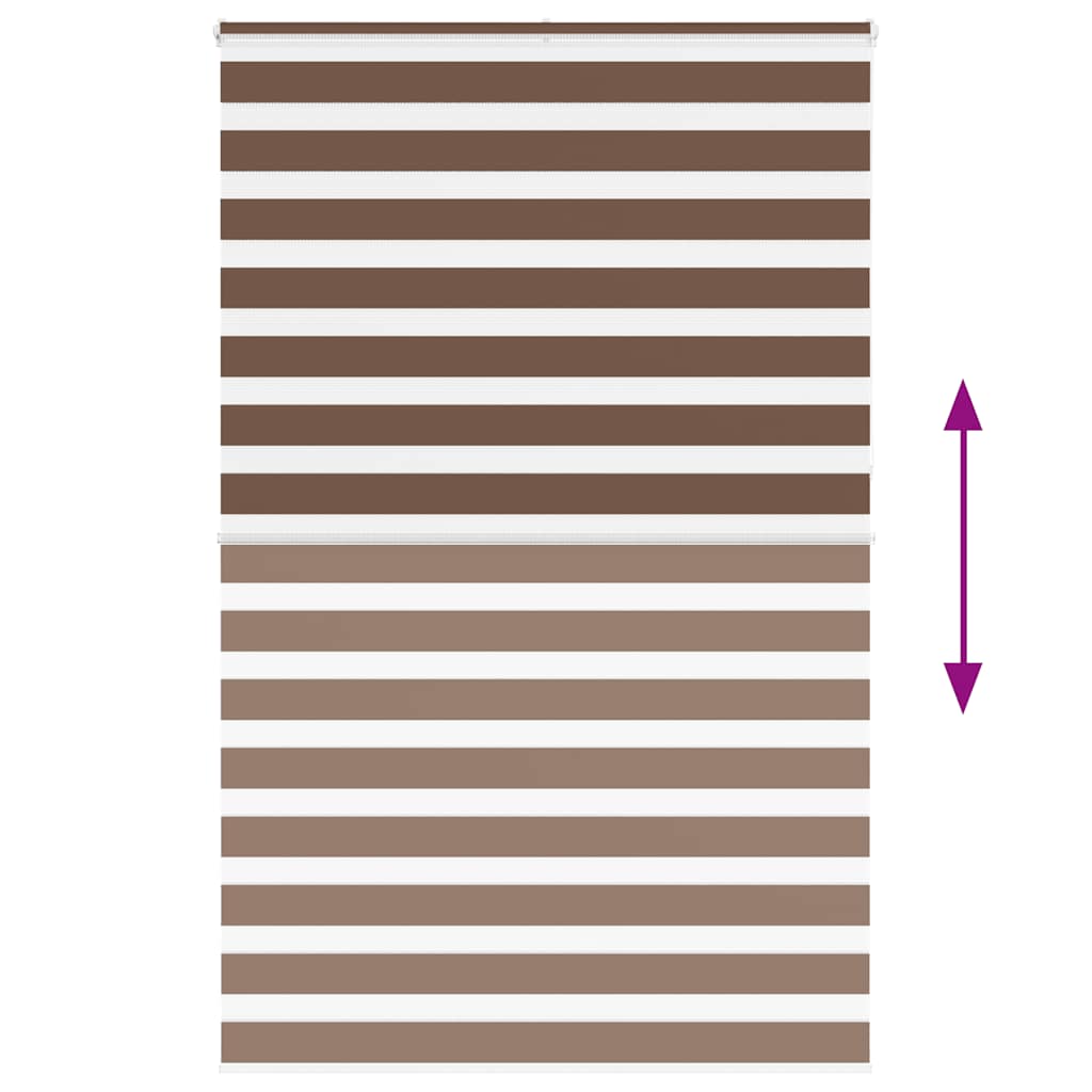 Zebra Blind Brown 145x230 cm Fabric Width 140.9 cm Polyester