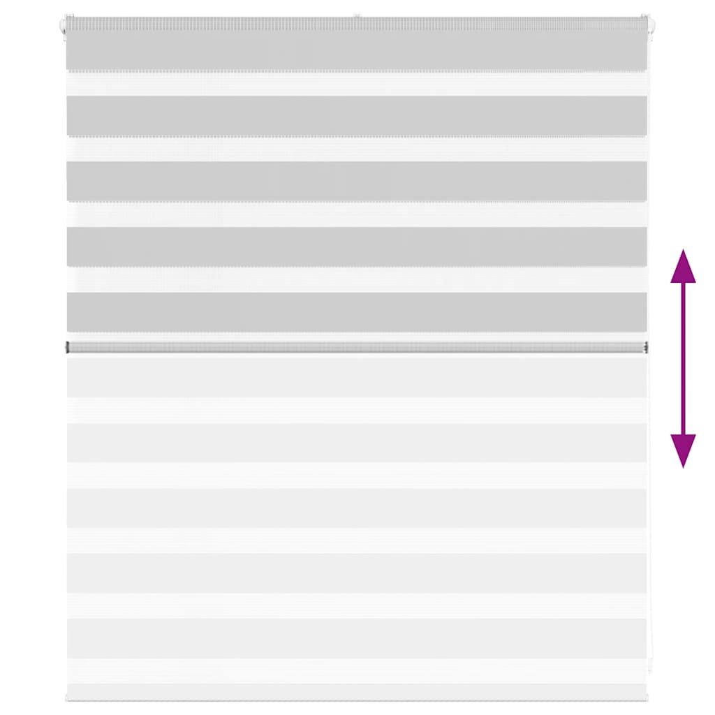 Zebra Blind Light Grey 125x100 cm Fabric Width 120.9 cm Polyester