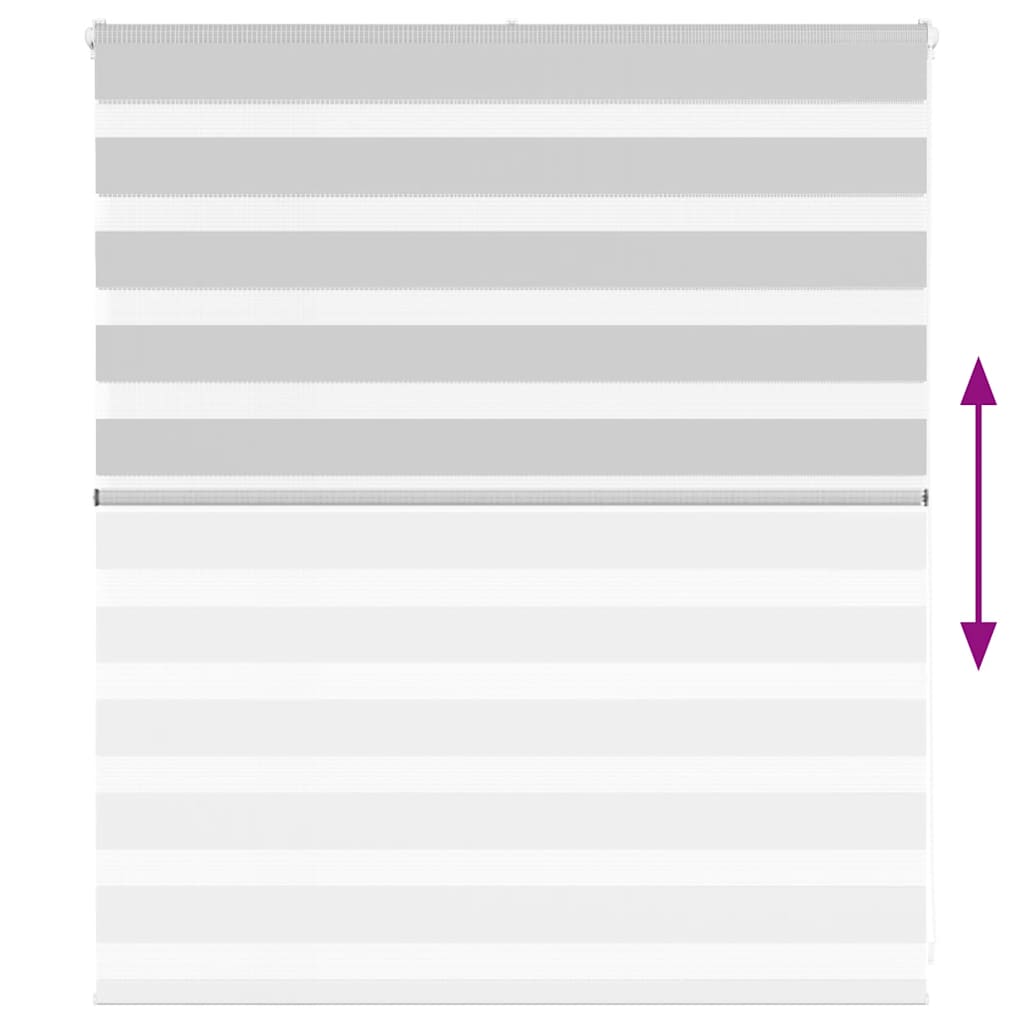 Zebra Blind Light Grey 130x100 cm Fabric Width 125.9 cm Polyester