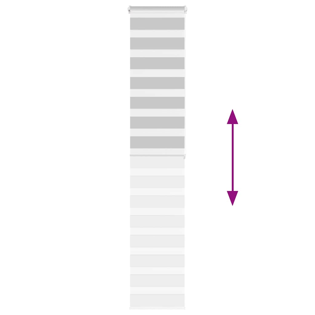 Zebra Blind Light Grey 50x200 cm Fabric Width 45.9 cm Polyester