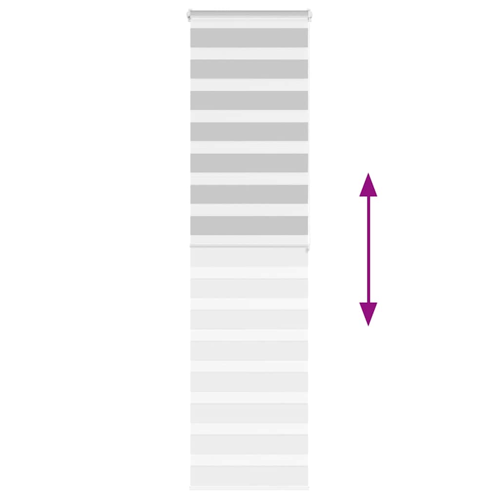 Zebra Blind Light Grey 55x200 cm Fabric Width 50.9 cm Polyester