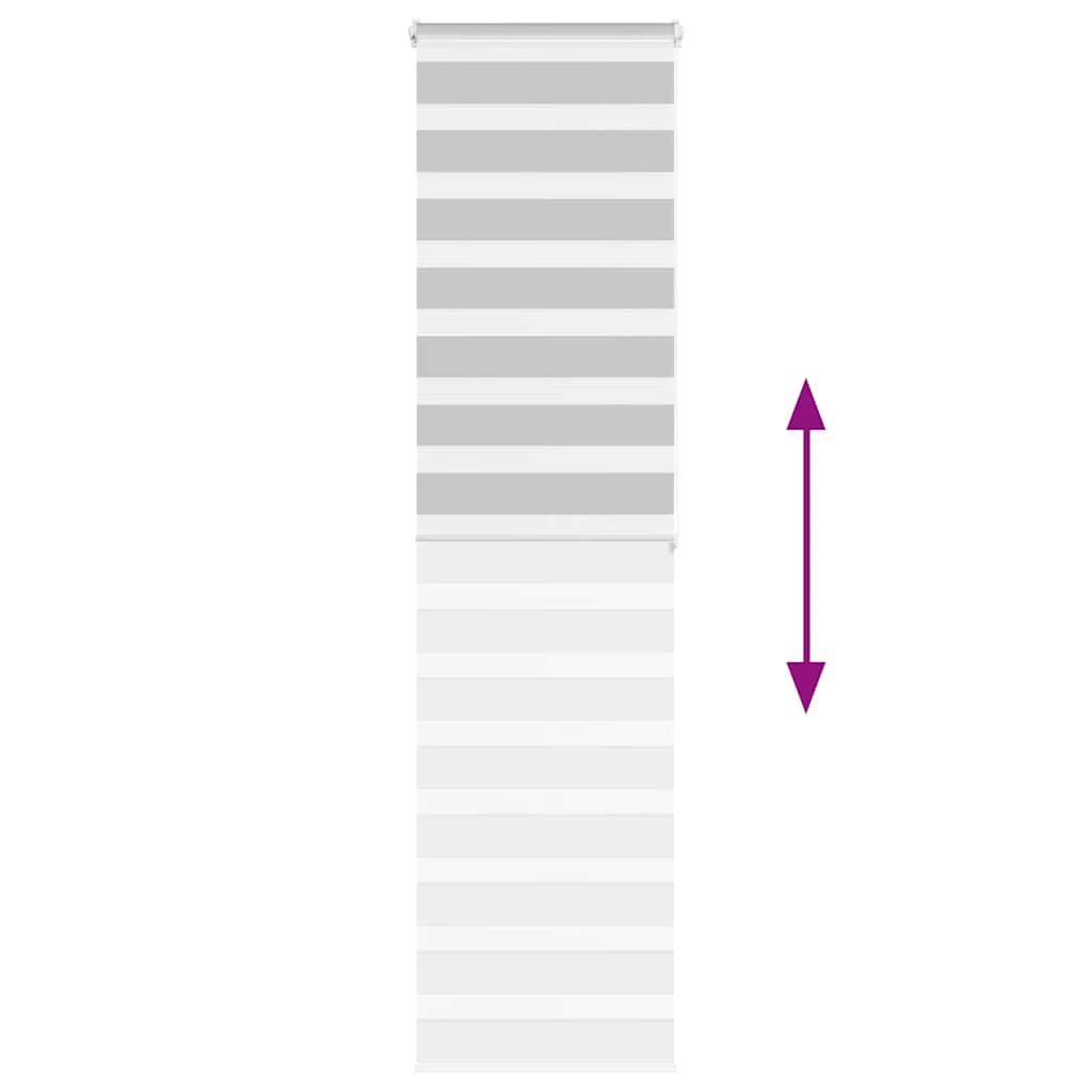 Zebra Blind Light Grey 60x200 cm Fabric Width 55.9 cm Polyester