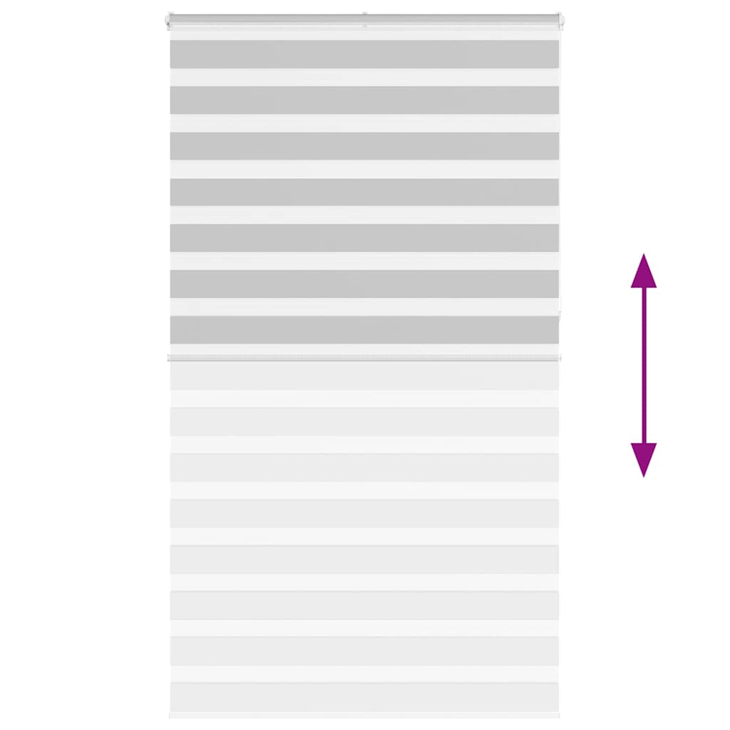 Zebra Blind Light Grey 120x230 cm Fabric Width 115.9 cm Polyester