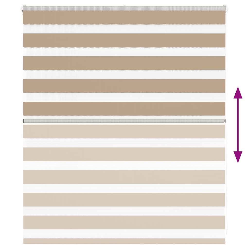 Zebra Blind Sand Brown 130x100 cm Fabric Width 125.9 cm Polyester