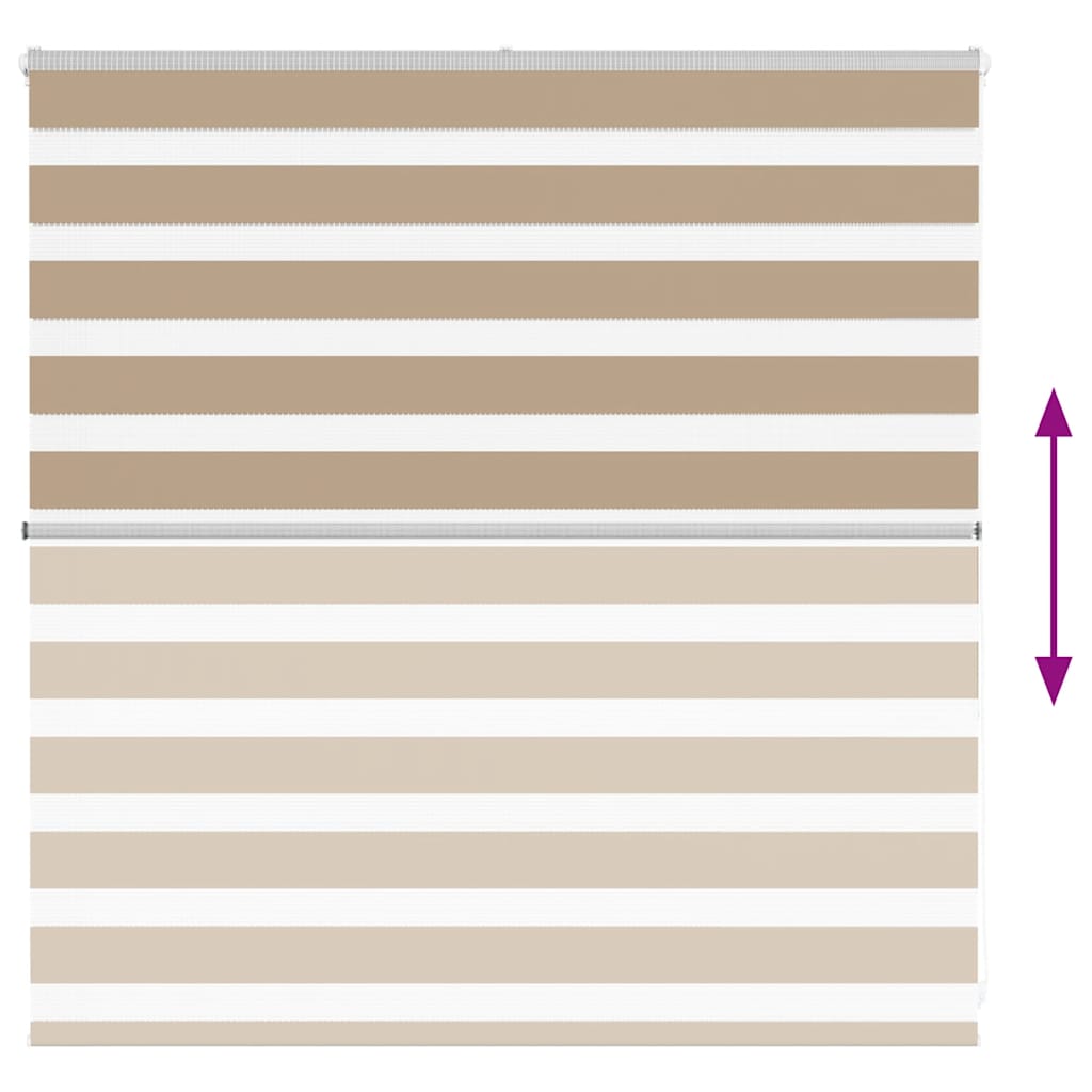 Zebra Blind Sand Brown 140x100 cm Fabric Width 135.9 cm Polyester