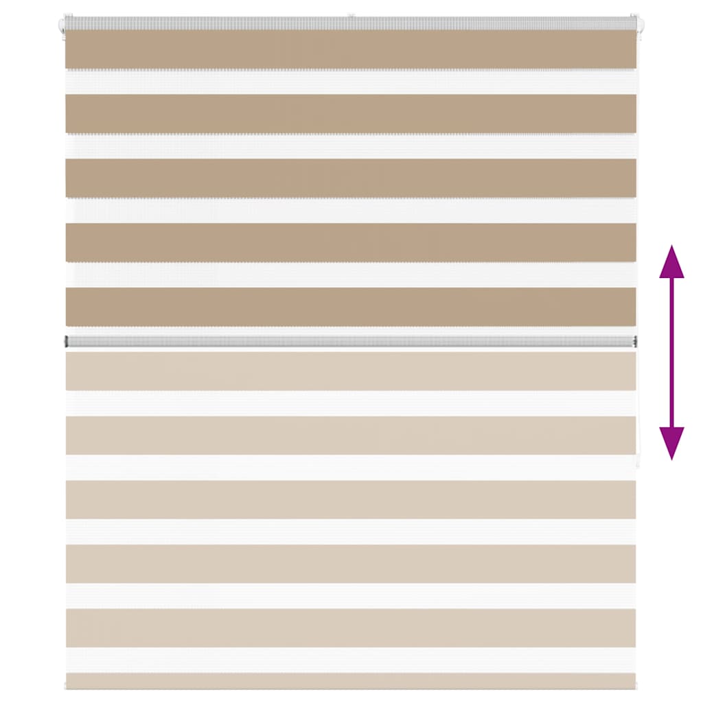Zebra Blind Sand Brown 135x150 cm Fabric Width 130.9 cm Polyester