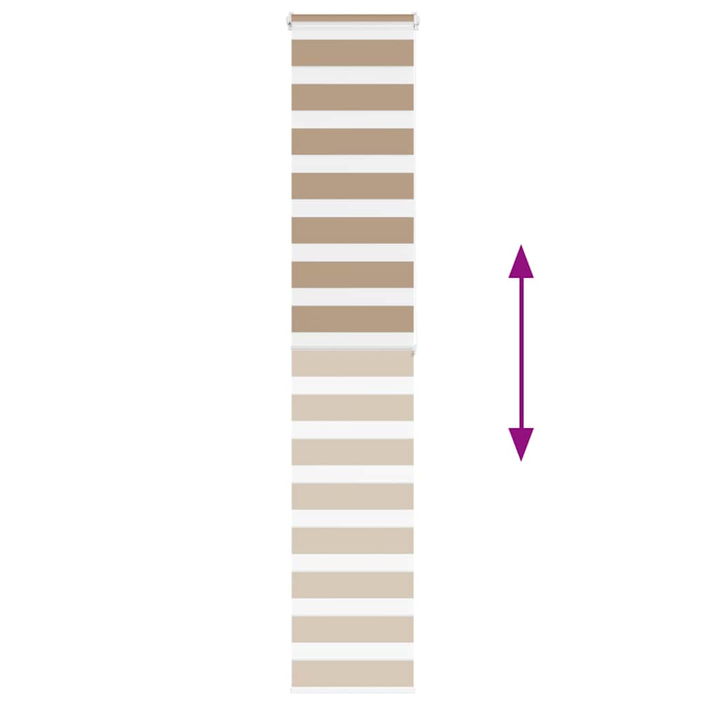 Zebra Blind Sand Brown 40x200 cm Fabric Width 35.9 cm Polyester