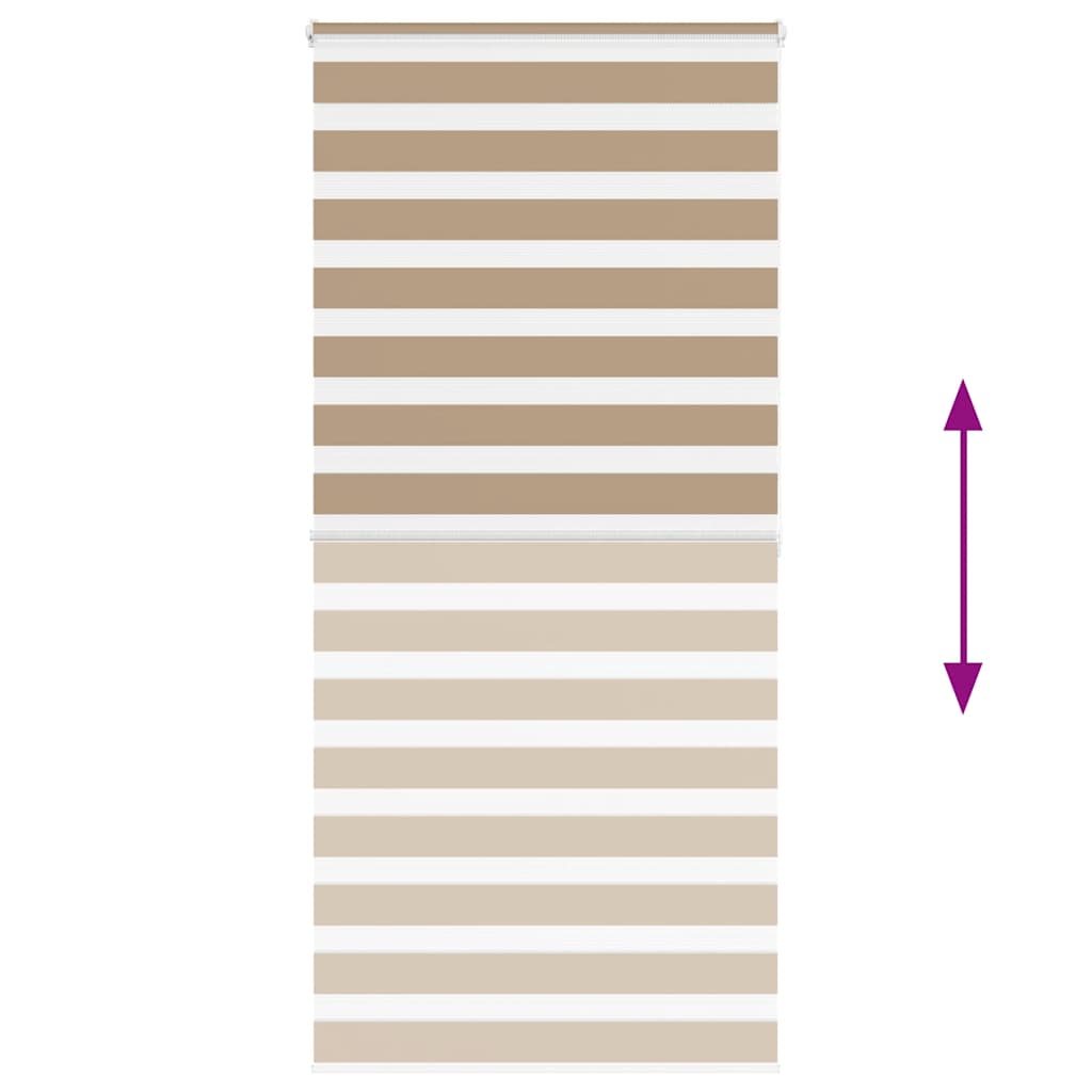 Zebra Blind Sand Brown 110x200 cm Fabric Width 105.9 cm Polyester
