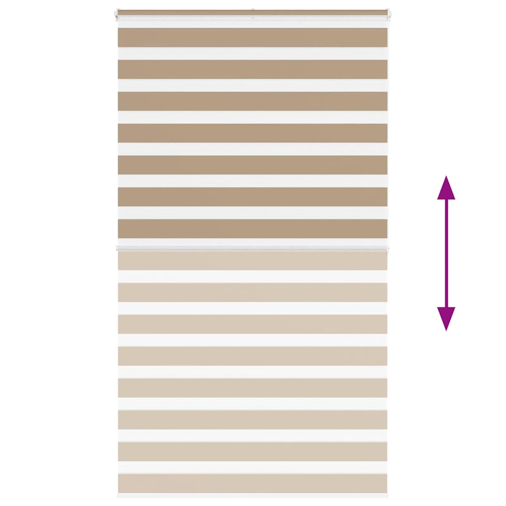 Zebra Blind Sand Brown 130x200 cm Fabric Width 125.9 cm Polyester