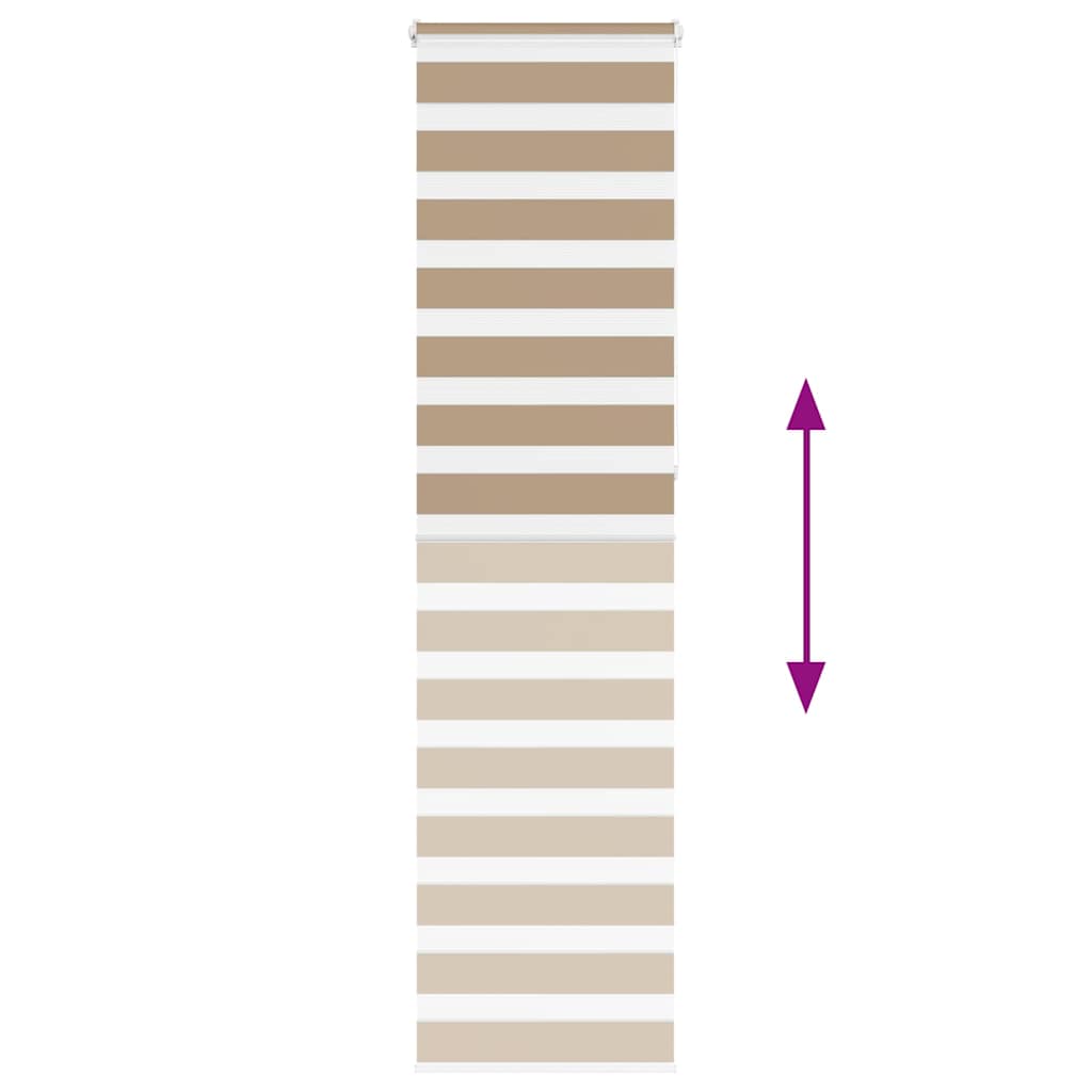 Zebra Blind Sand Brown 65x230 cm Fabric Width 60.9 cm Polyester
