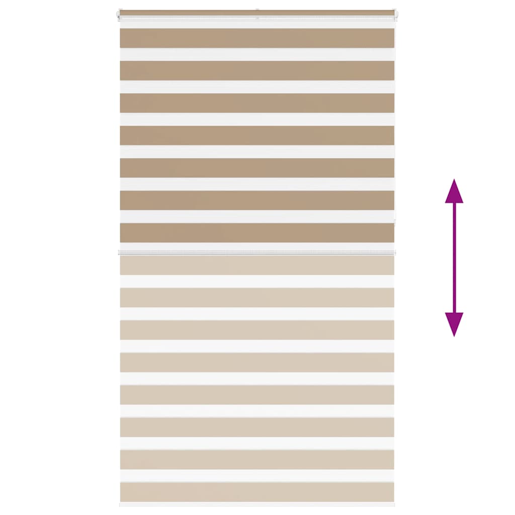 Zebra Blind Sand Brown 130x230 cm Fabric Width 125.9 cm Polyester