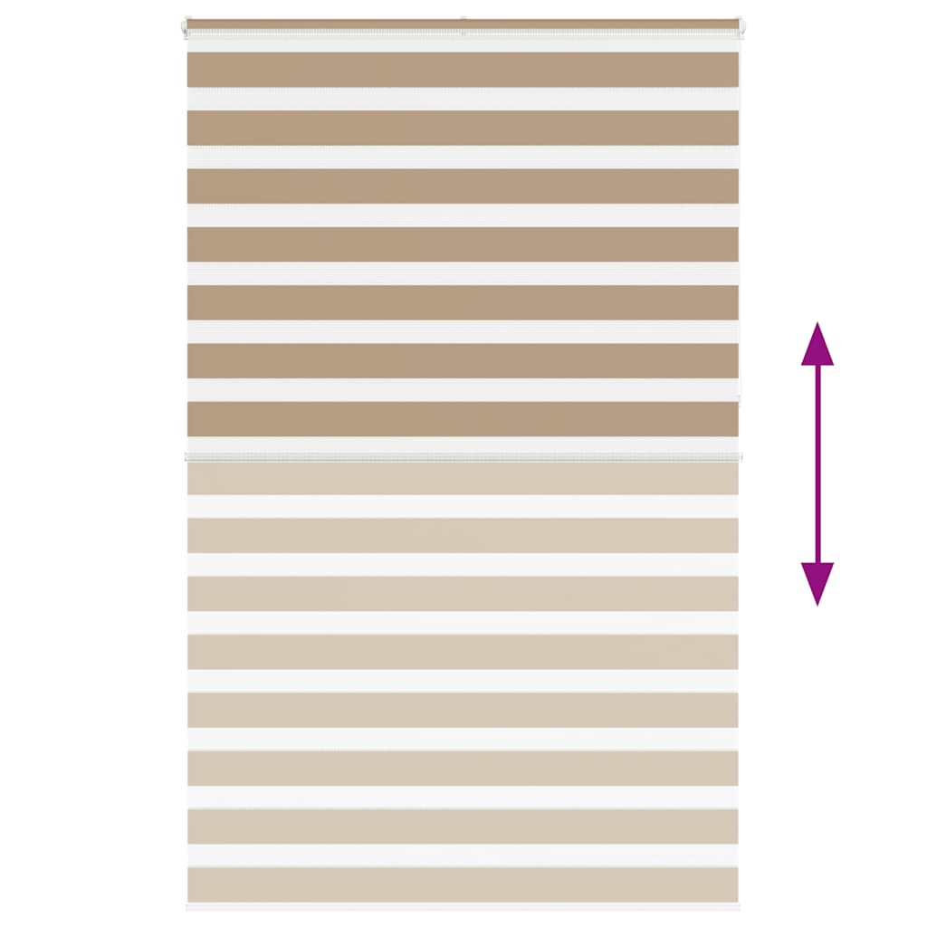 Zebra Blind Sand Brown 145x230 cm Fabric Width 140.9 cm Polyester