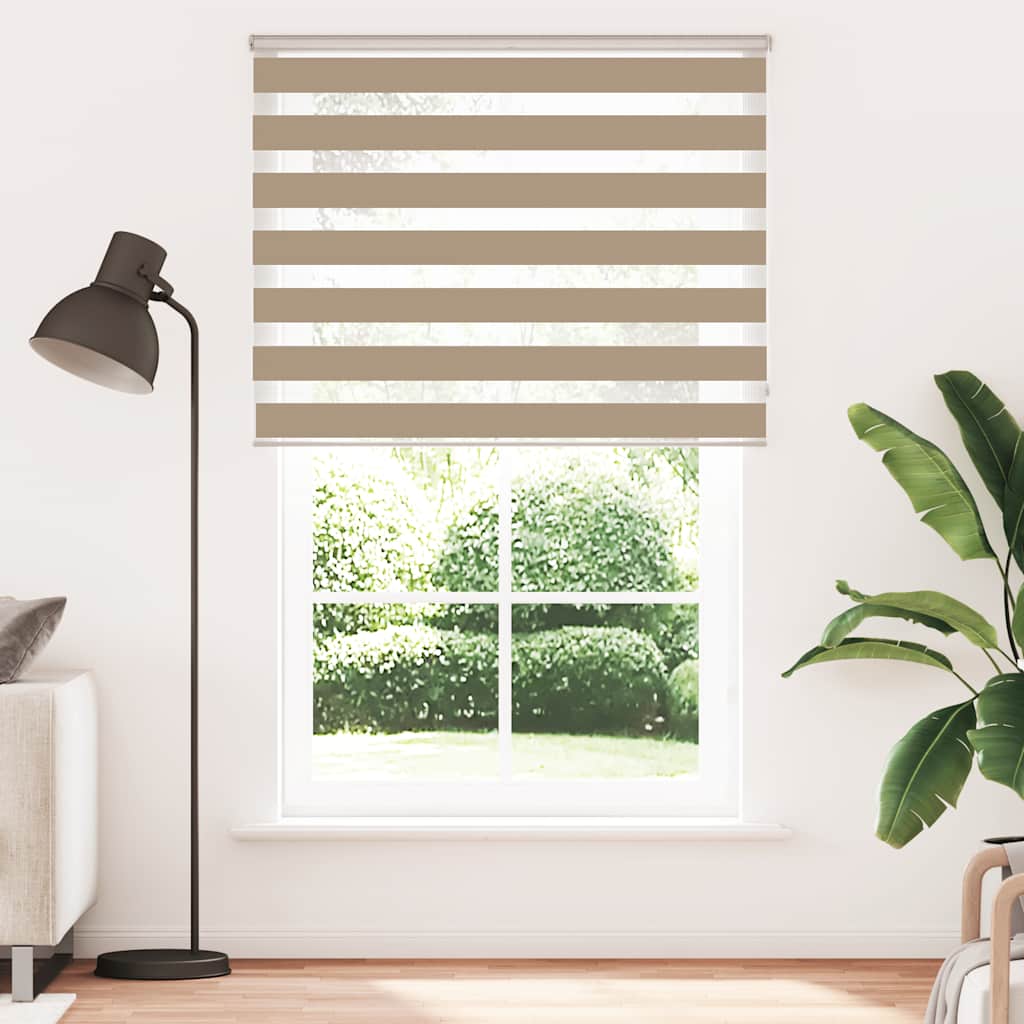 Zebra Blind Sand Brown 150x230 cm Fabric Width 145.9 cm Polyester