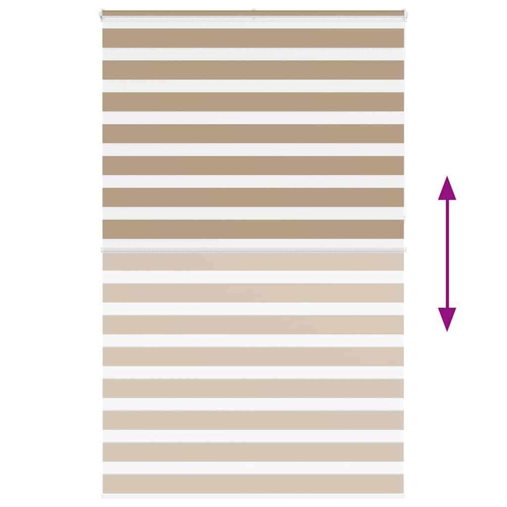 Zebra Blind Sand Brown 150x230 cm Fabric Width 145.9 cm Polyester