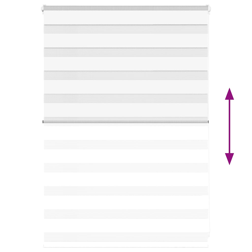 Zebra Blind White 95x100 cm Fabric Width 90.9 cm Polyester