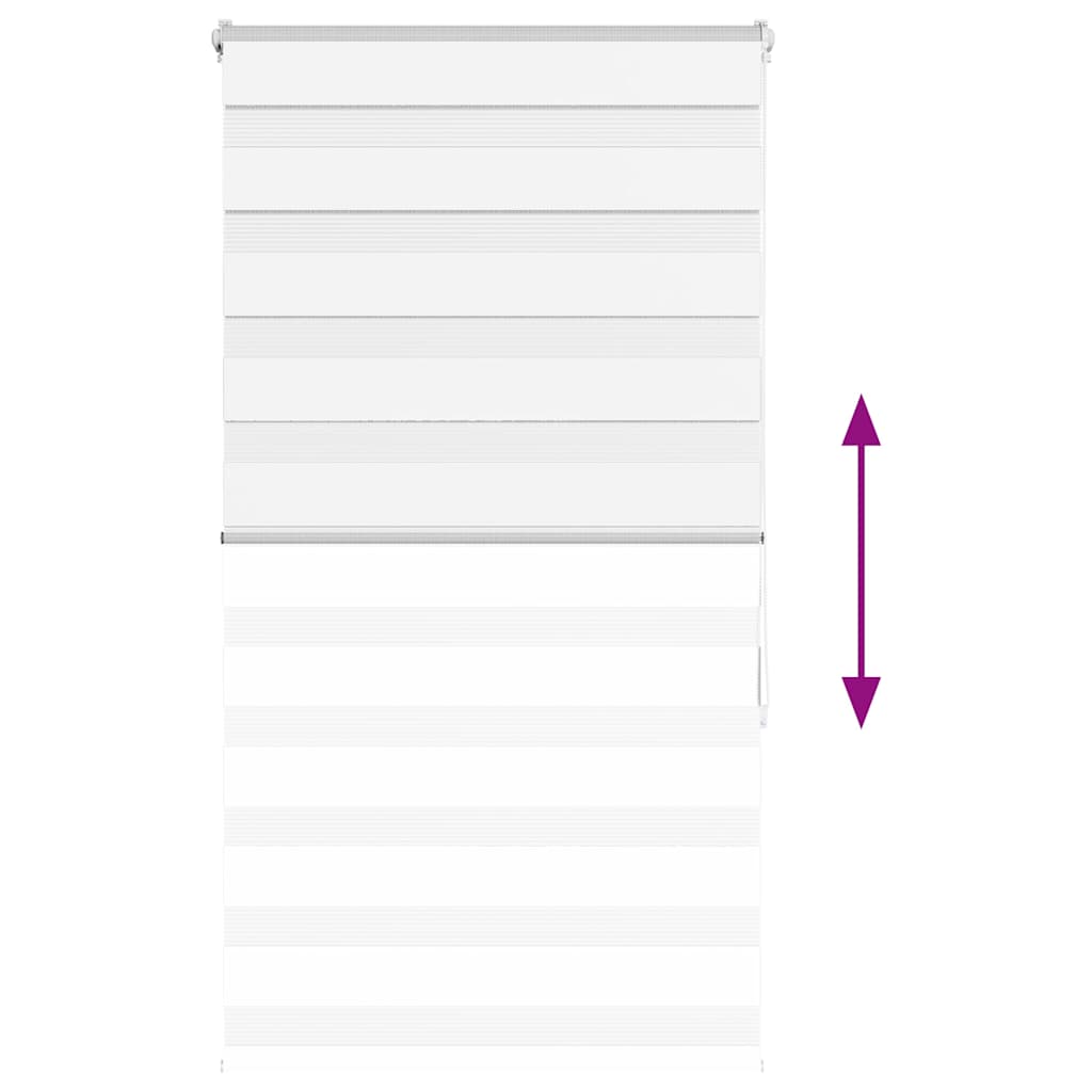 Zebra Blind White 75x150 cm Fabric Width 70.9 cm Polyester