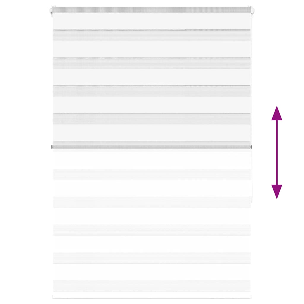 Zebra Blind White 100x150 cm Fabric Width 95.9 cm Polyester