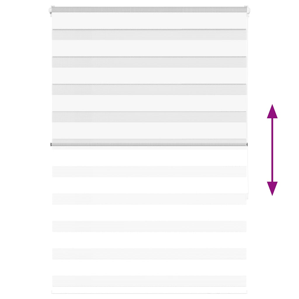 Zebra Blind White 105x150 cm Fabric Width 100.9 cm Polyester