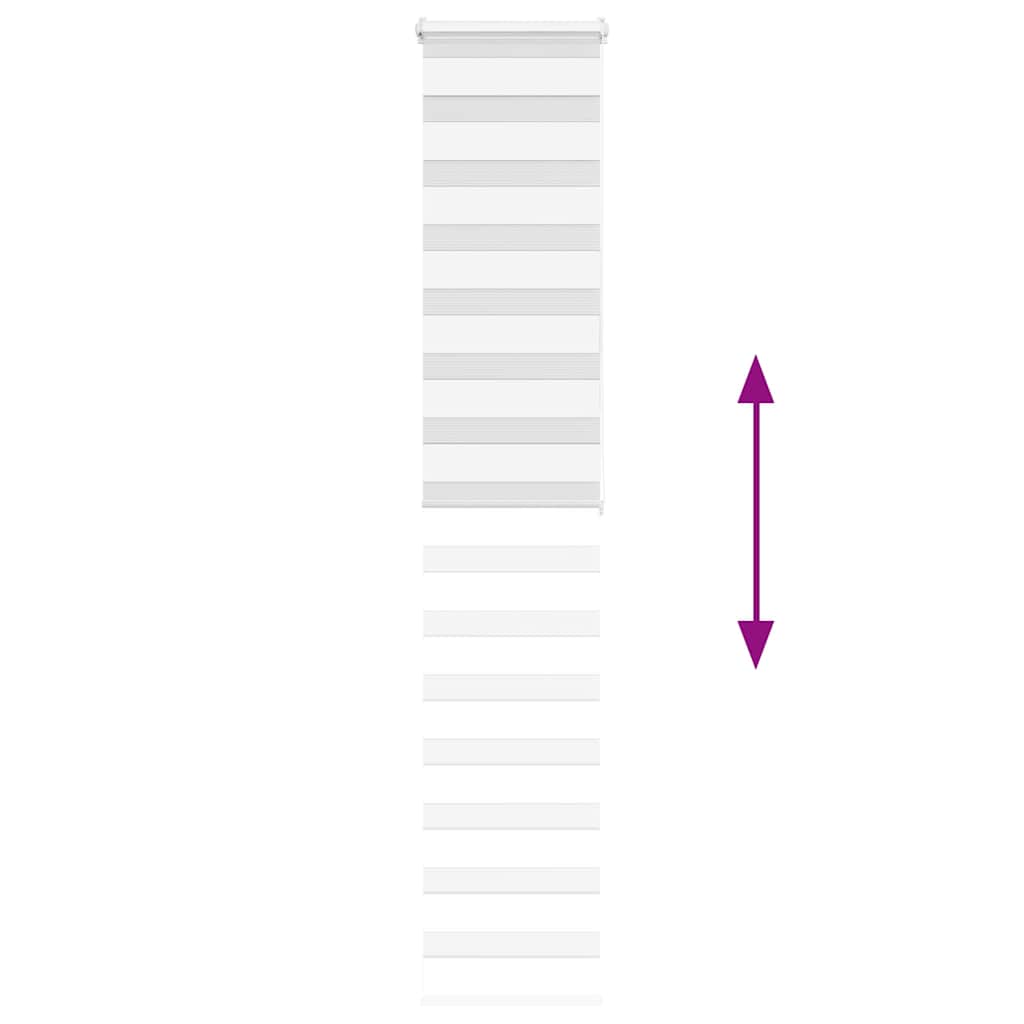 Zebra Blind White 50x200 cm Fabric Width 45.9 cm Polyester