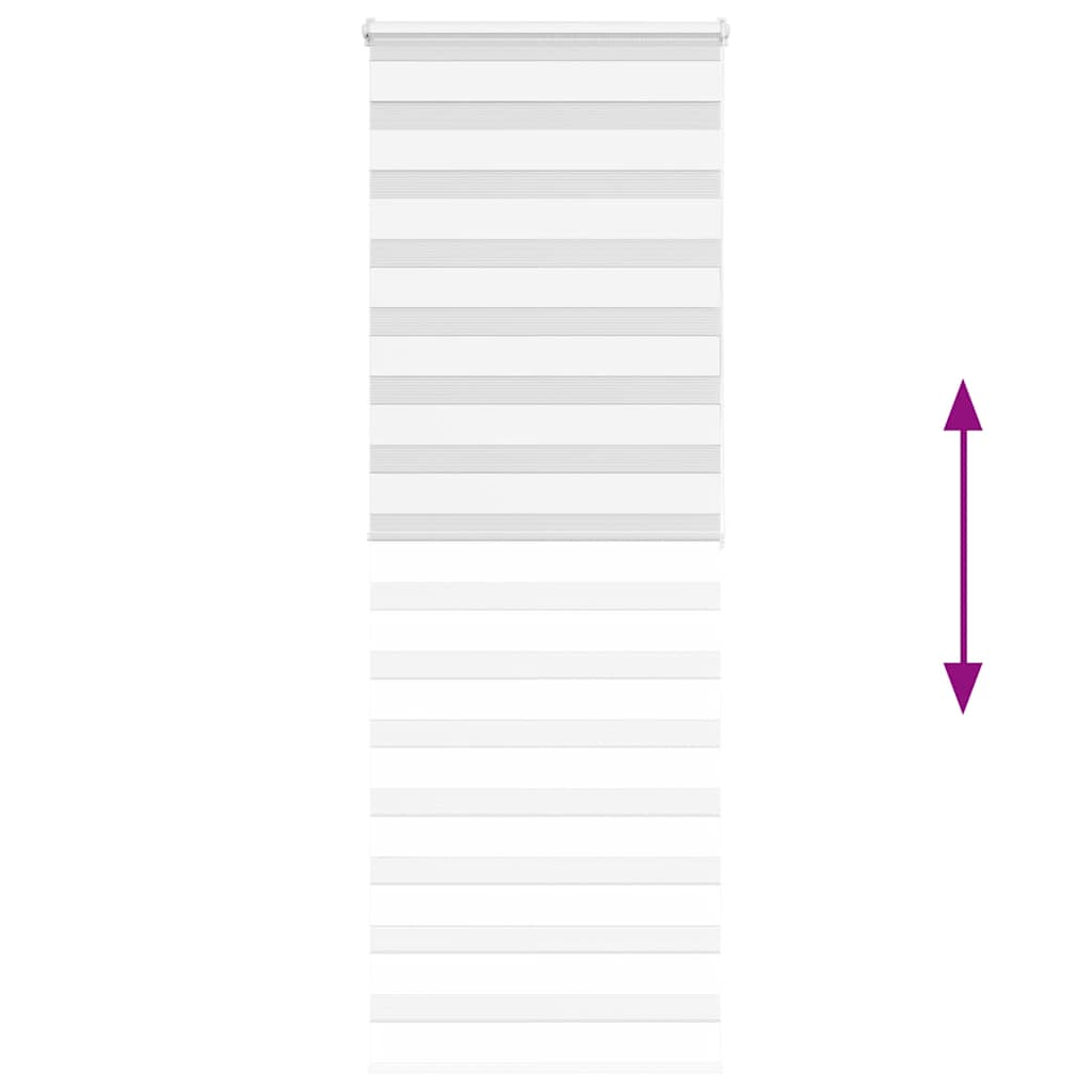 Zebra Blind White 75x200 cm Fabric Width 70.9 cm Polyester