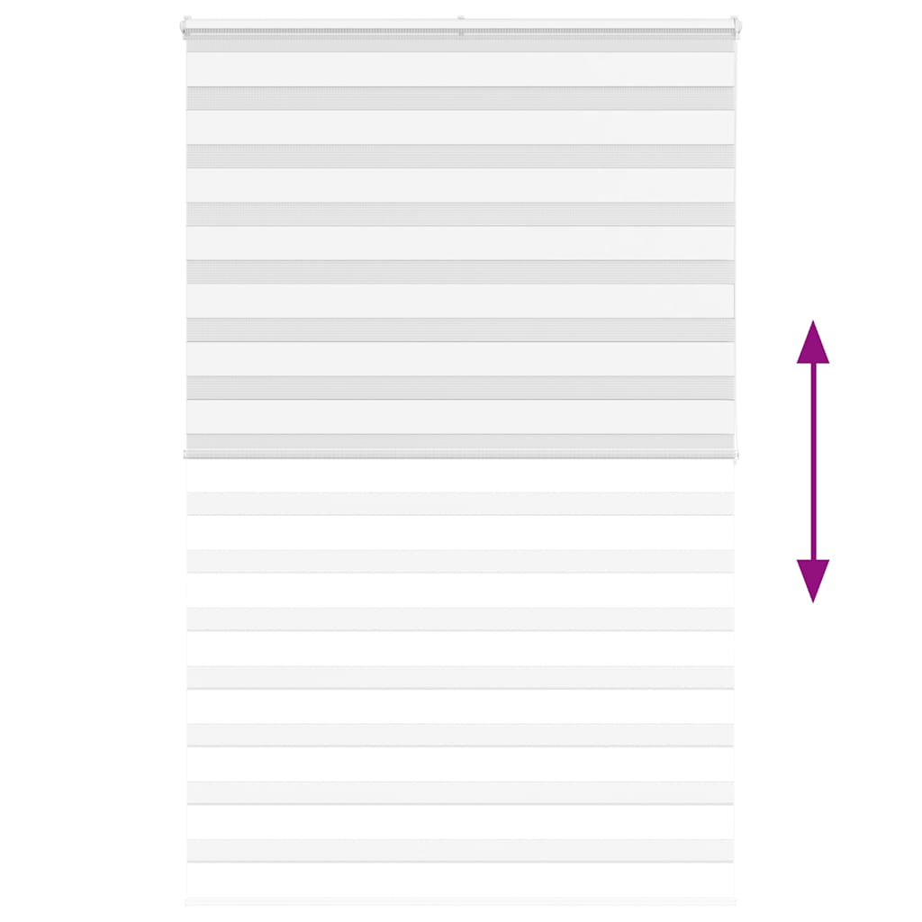 Zebra Blind White 145x200 cm Fabric Width 140.9 cm Polyester