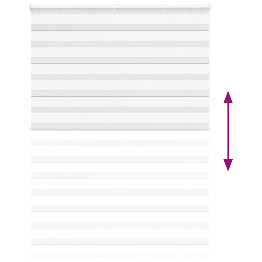 Zebra Blind White 165x200 cm Fabric Width 160.9 cm Polyester