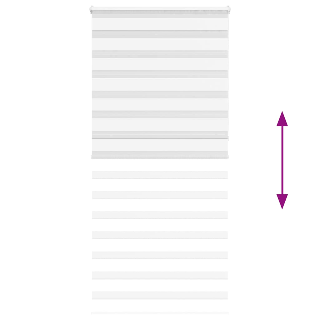 Zebra Blind White 100x230 cm Fabric Width 95.9 cm Polyester