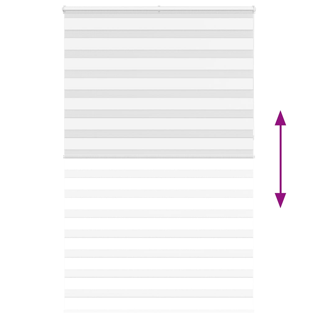 Zebra Blind White 140x230 cm Fabric Width 135.9 cm Polyester