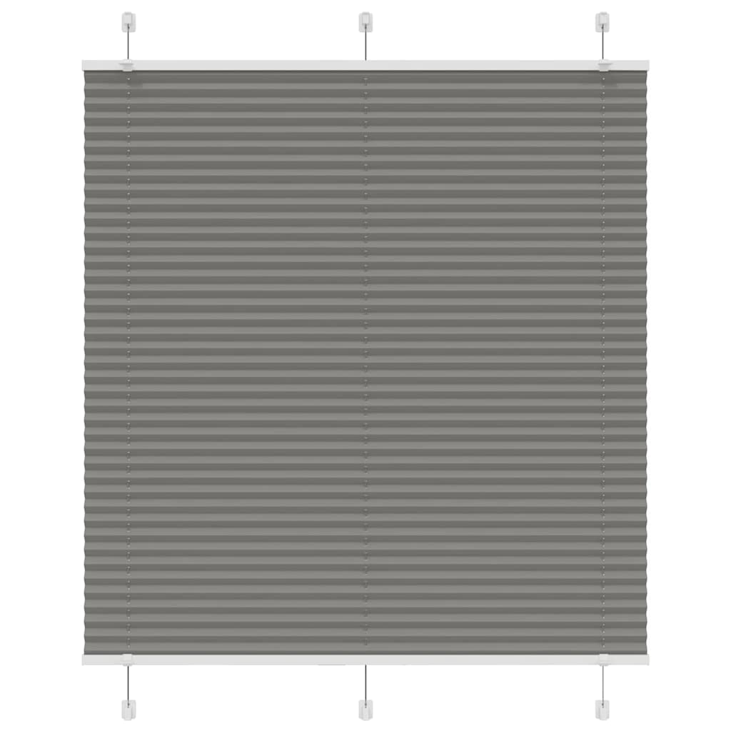 Pleated Blind Anthracite 120x150 cm Fabric Width 119.4 cm Polyester