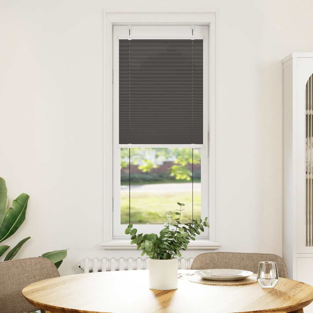 Pleated Blind Black 45x150 cm Fabric Width 44.4 cm Polyester