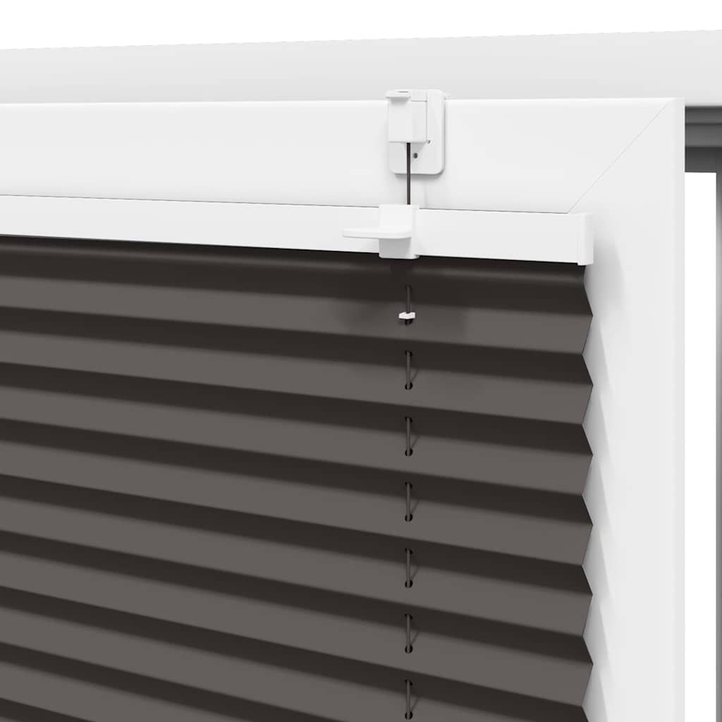 Pleated Blind Black 45x150 cm Fabric Width 44.4 cm Polyester