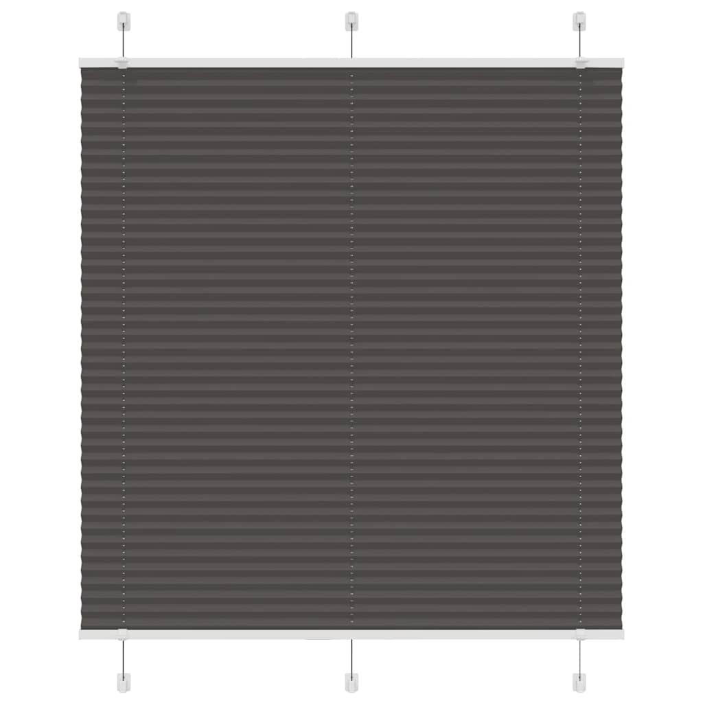 Pleated Blind Black 115x150 cm Fabric Width 114.4 cm Polyester