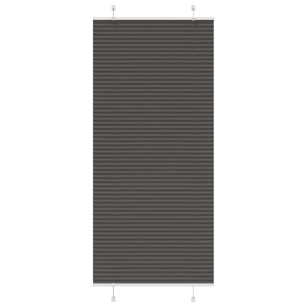 Pleated Blind Black 95x200 cm Fabric Width 94.4 cm Polyester
