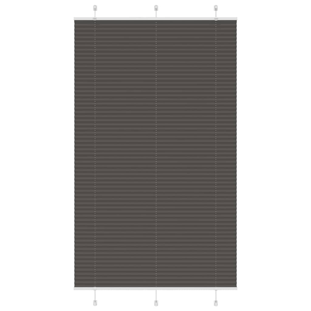 Pleated Blind Black 115x200 cm Fabric Width 114.4 cm Polyester